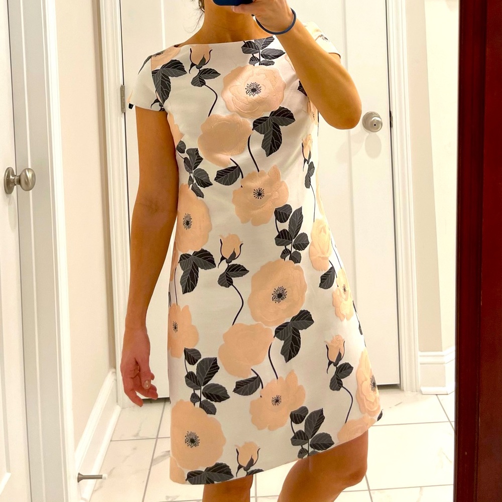 Vince Camuto White & Blush rose dress. Worn once